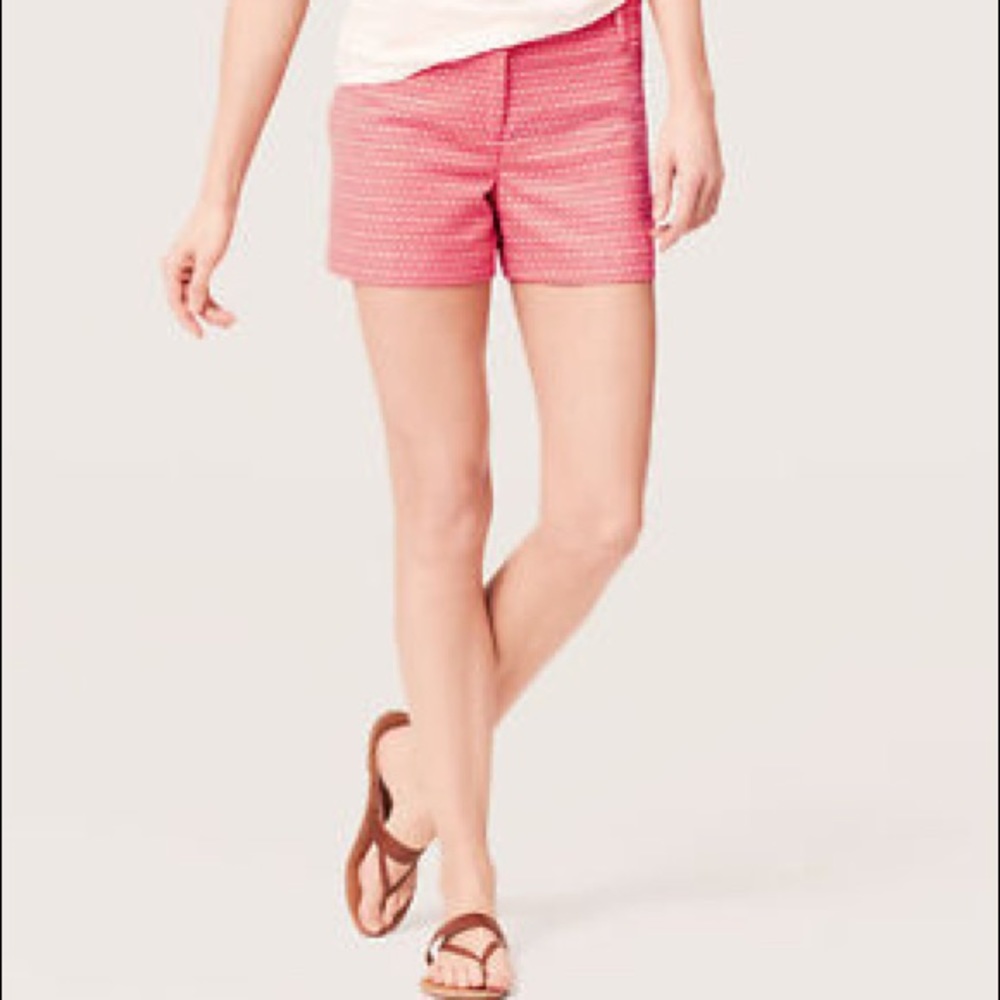 NWOT LOFT Coral Tweed Shorts